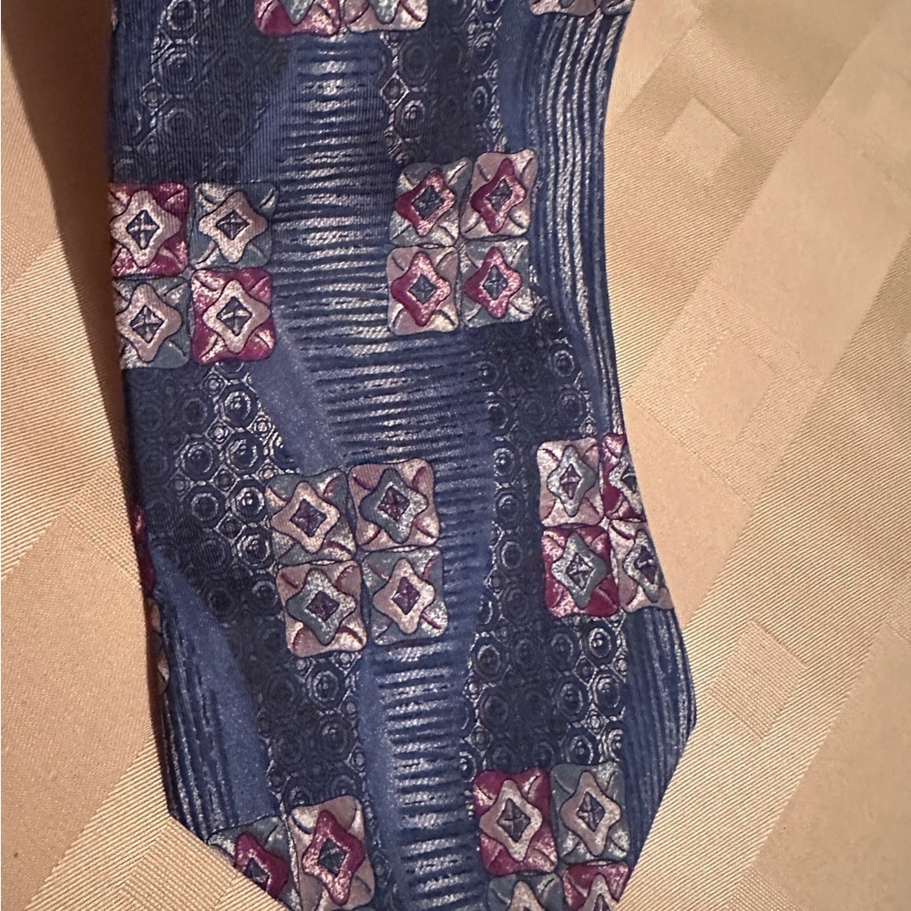 Multi Colored Patterned All Silk Tie By Specially… - image 1